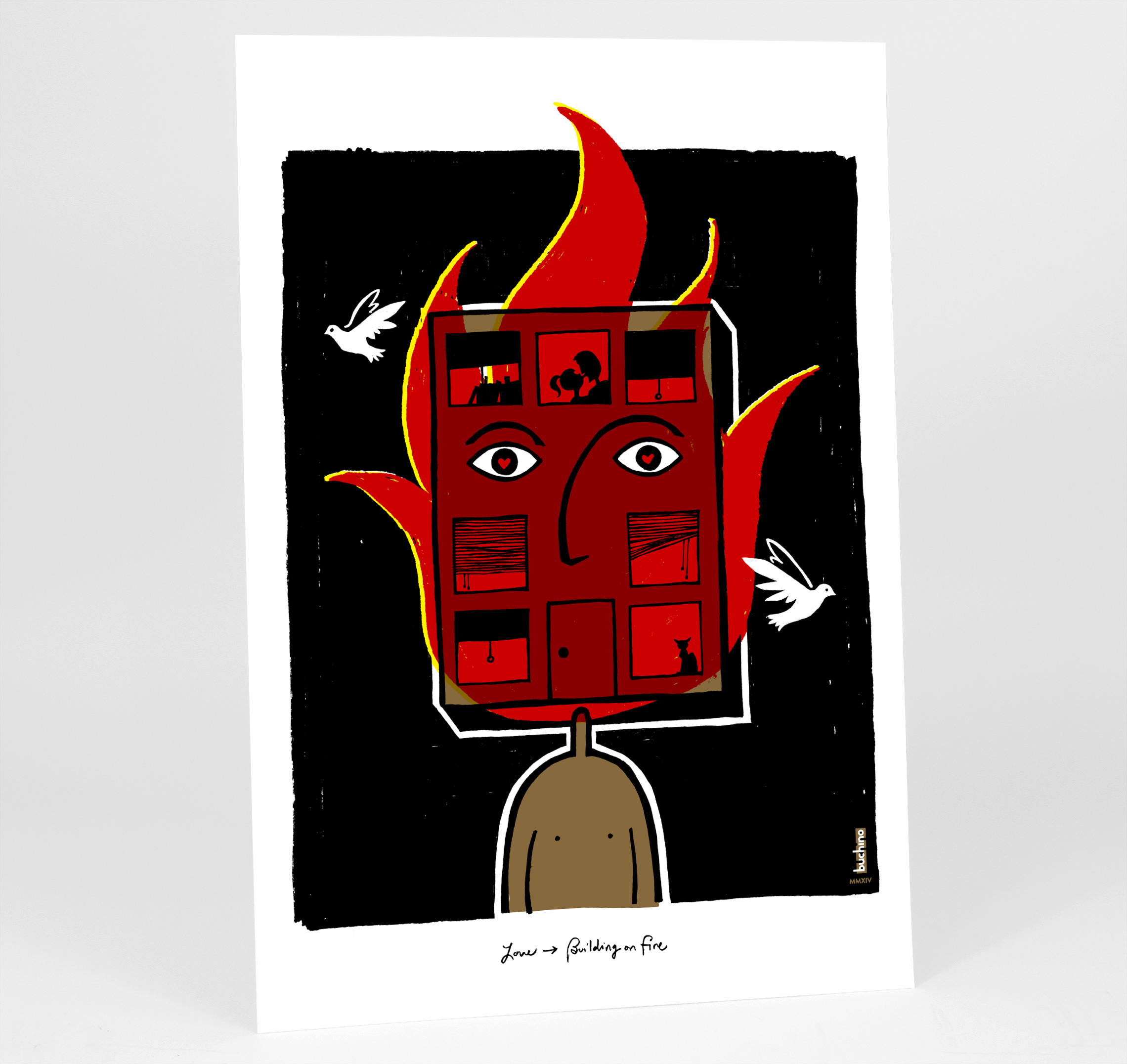 love-for-sale-michael-buchino-love-building-on-fire-13x19